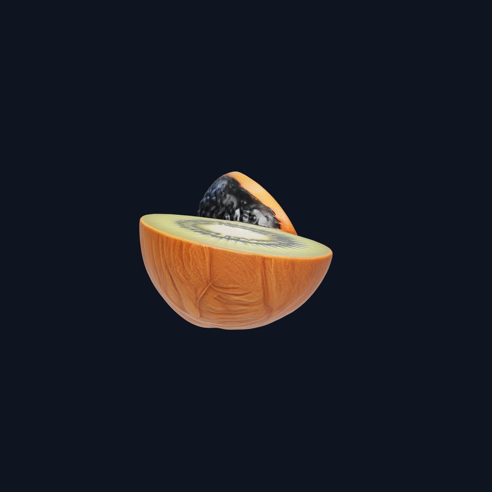 Kiwi Slice Photorealistic Model Pack